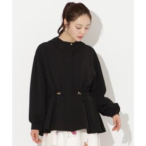 ブルゾン アウター ドロストペプラムフードブルゾン レディース