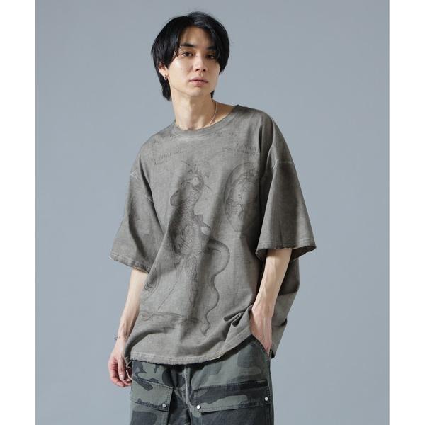 tシャツ DankeSchon/ダンケシェーン/SPRAY BURN S/S TEE COCKATR...