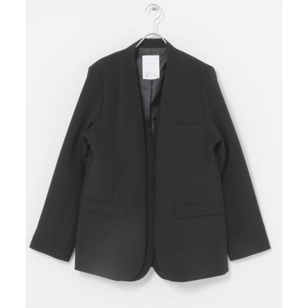 ジャケット ノーカラージャケット ELENDEEK　LAYERED COLLARLESS JACKE...
