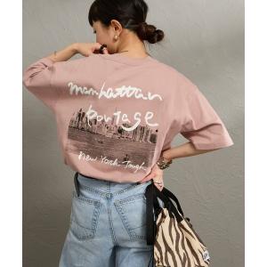 tシャツ 「MANHATTAN PORTAGE/マンハッタンポーテージ」 別注 バックフォトプリントTシャツ レディース メンズ