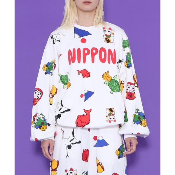 「PUNYUS」 スウェットカットソー 2 ホワイト レディース