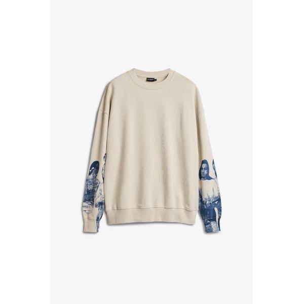 トレーナー スウェット スリーブ フォト プリント スウェット / クルーネック メンズ