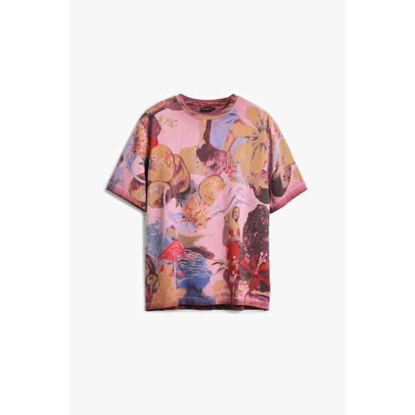 tシャツ 花柄プリントTシャツ メンズ