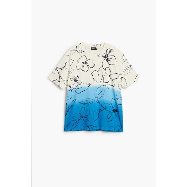 tシャツ フローラル グラデーション プリント Tシャツ メンズ