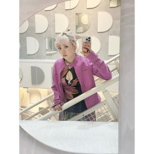 Desigual（デシグアル） レザージャケット ライダース ピンクバイカー