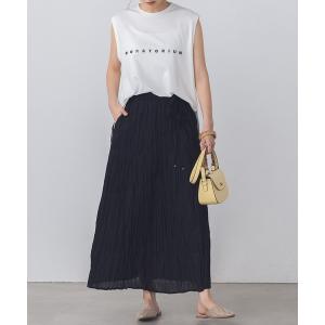 「lil nina」 フレアスカート FREE ネイビー レディース