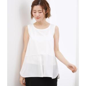 タンクトップ ノースリーブ 「貴島明日香さん着用」裾レイヤードタンクトップ レディース