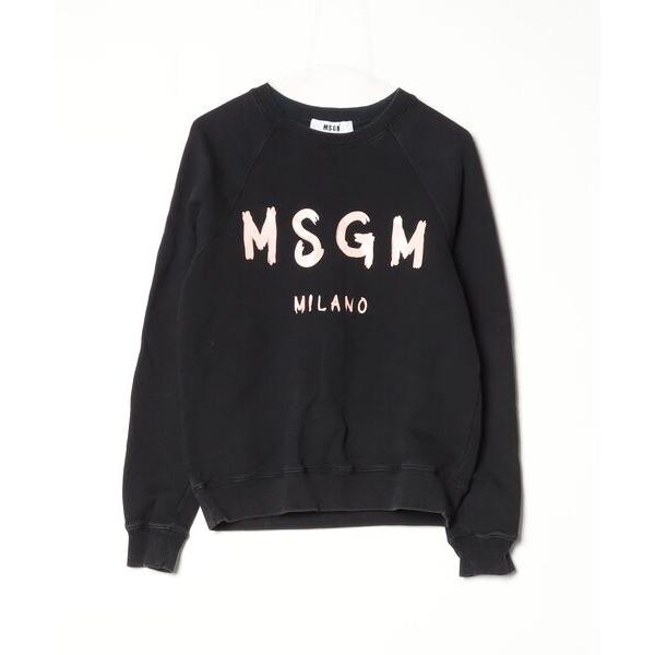 「MSGM」 スウェットカットソー L ブラック レディース