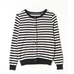 「MOOMIN」 ニットカーディガン MEDIUM ホワイト×ブラック レディース