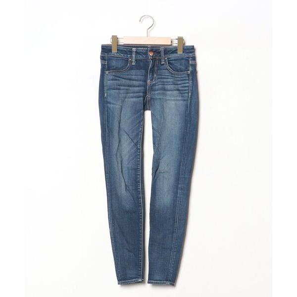 「American Eagle」 スキニーデニムパンツ 2 ネイビー レディース