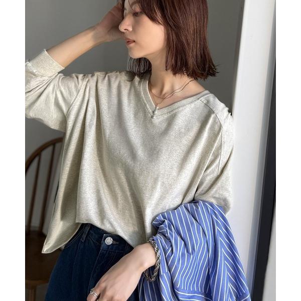 「Java」 長袖カットソー MEDIUM オートミール レディース