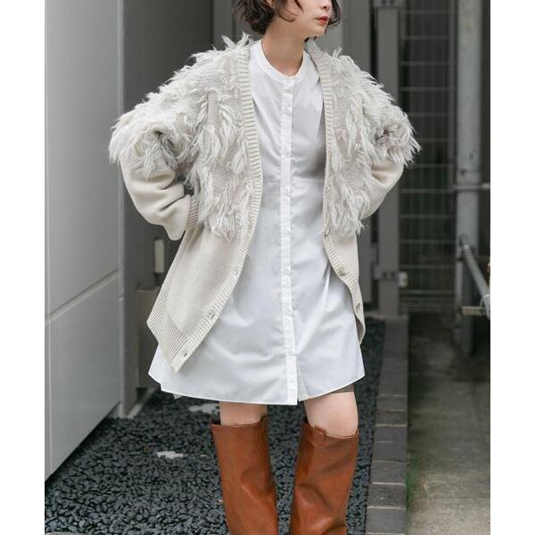 「KBF」 ニットカーディガン ONE アイボリー レディース