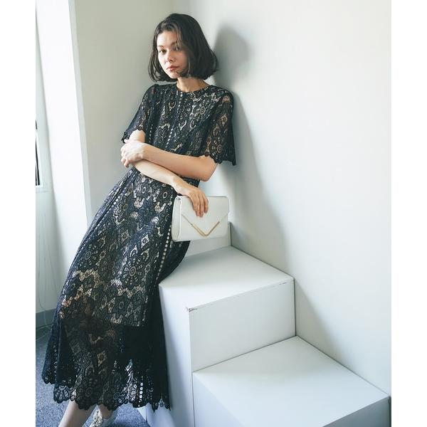 「SMILE ORCHID」 半袖ワンピース M ブラック レディース