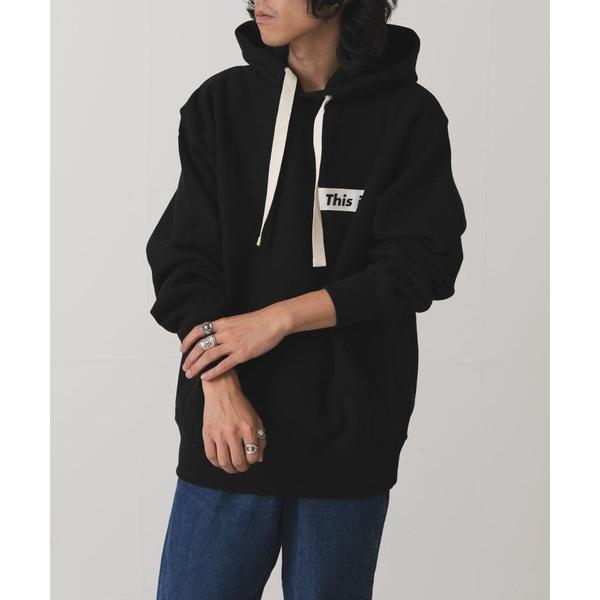 「THE GOODLAND MARKET」 「this is」プルオーバーパーカー LARGE ブラ...