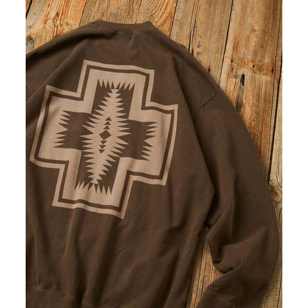 「PENDLETON」 スウェットカットソー LARGE ブラウン メンズ