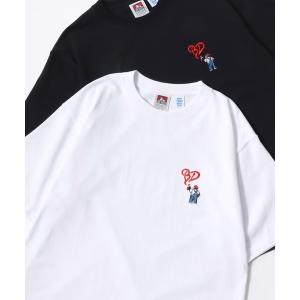tシャツ BEN DAVIS/ベンデイビス GORILLA EMB COOL TEE/オーバーサイズ 接触冷感 ハート ロゴ ワンポイント刺繍 半袖Tシャツ/レディース メンズ