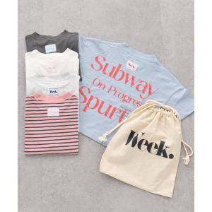 tシャツ 「KIDS」綿100％5枚セットアソート半袖TEE/巾着付き「WEEKTEE」 キッズ 子供服 男の子 女の子
