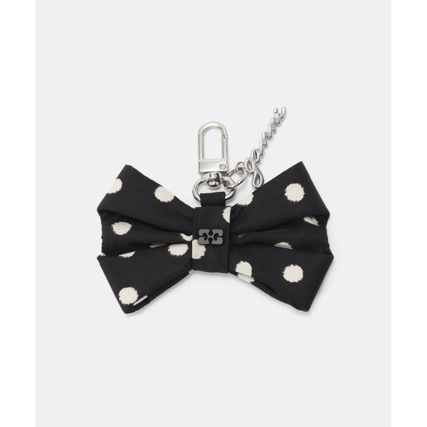 キーケース GANNI / ガニー Bow Charm Printed Nylon