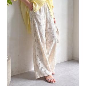 WEB限定フラワーレースパンツ