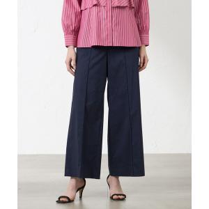 パンツ シャンブレーデニム ワイドパンツ レディース