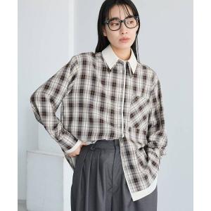 ブラウス シャツ レイヤードライクチェックシャツ レディース