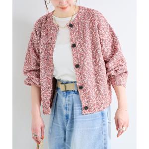 カーディガン 手洗い可 / ミックスヤーンニット レディース