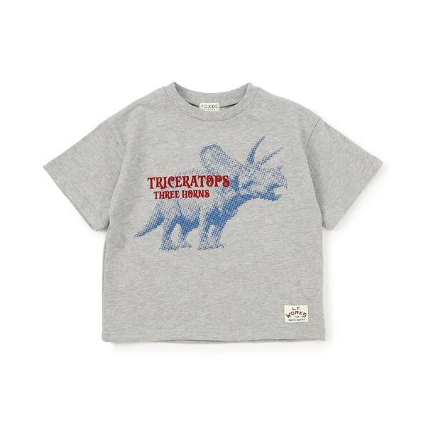 tシャツ ハーフトーンDINO半袖Tシャツ キッズ 子供服 女の子