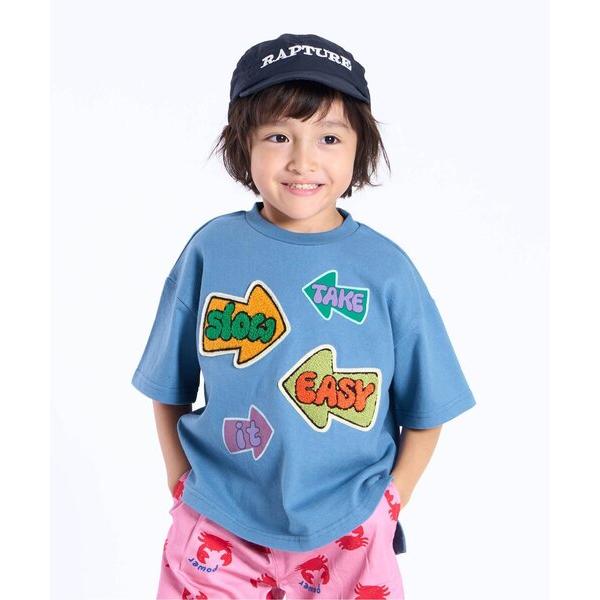 tシャツ サガラワッペン半袖Tシャツ キッズ 子供服 男の子 女の子