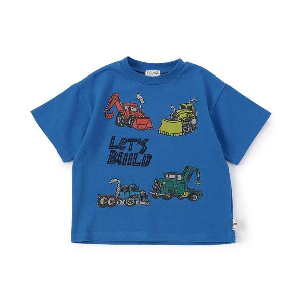 tシャツ 働く車プリント半袖Tシャツ キッズ 子供服 男の子
