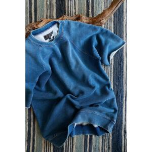 トレーナー スウェット Sweat Short Sleeve Cut-Off Indigo メンズ
