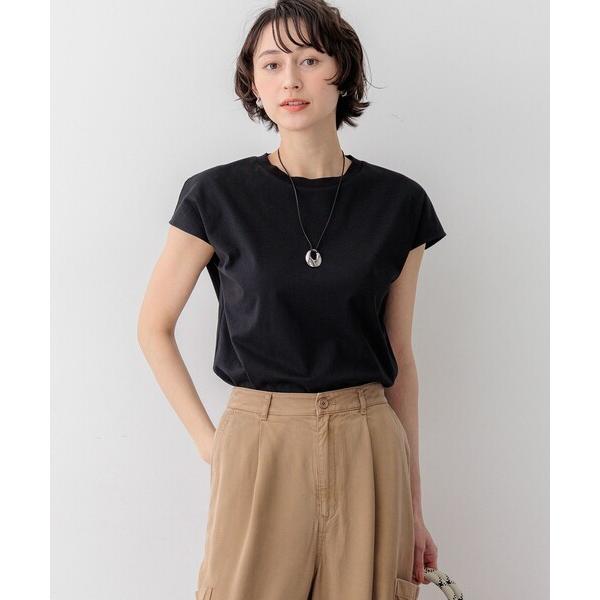 tシャツ スビンハイツイスト フレンチスリーブ Tシャツ レディース
