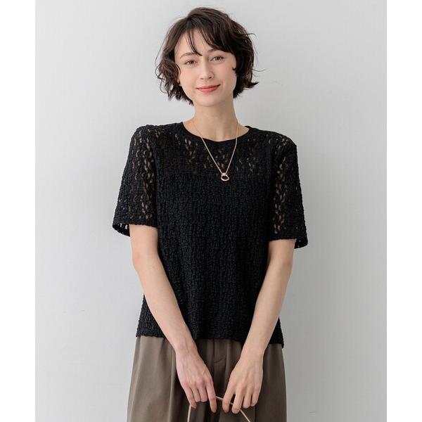 tシャツ リンクルレースジャージー 5分袖 TEE レディース