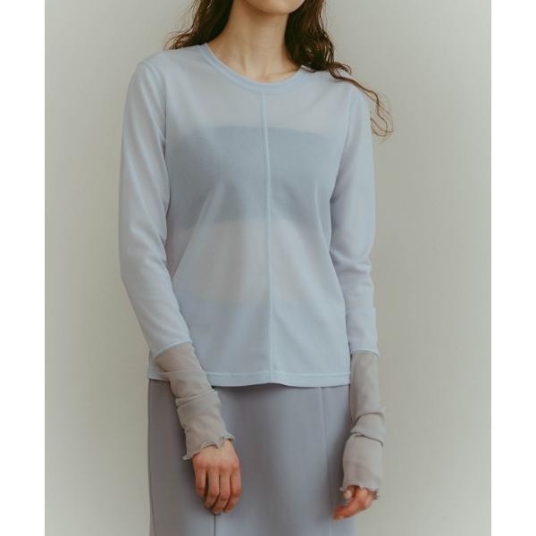tシャツ Quiet Sheer Sleeve Top レディース