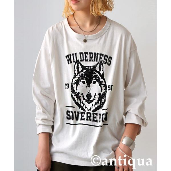 tシャツ 長袖 綿100% アニマル柄 プリント ロンT レディース メンズ