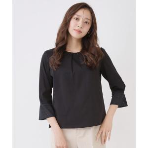 tシャツ 「手洗い可／日本製」レース袖カットソー レディース