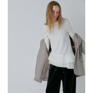 tシャツ ロングスリーブジャージートップw/フリルヘム / Long Sleeve Jersey Top w/Frilled Hem レディース