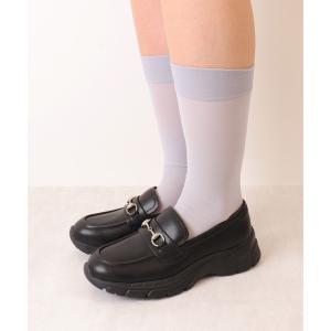 ローファー 軽量厚底　スニーカーソールビットローファー レディース