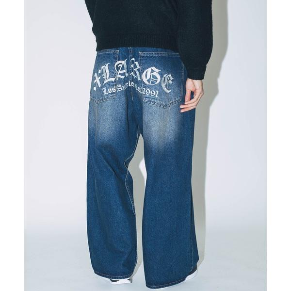 ジーンズ OLD ENGLISH BAGGY DENIM PANTS メンズ レディース