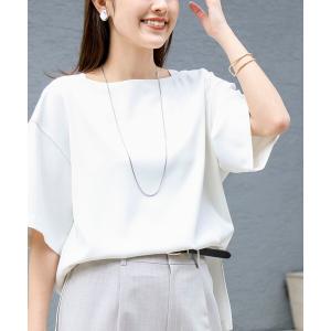 ブラウス シャツ 「セットアップ対応」ウォッシャブルイージーツイルTブラウス レディース