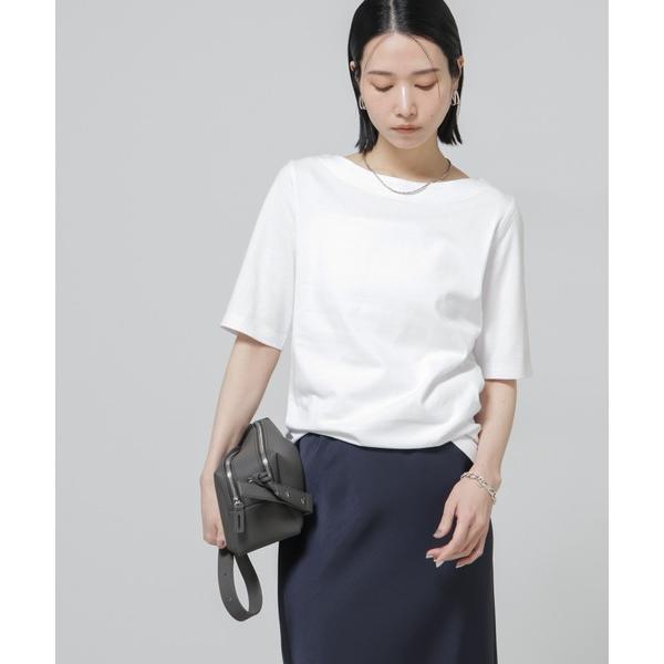 tシャツ Anti Soaked(R) 汗染み防止ボートネックTシャツ レディース