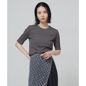tシャツ Anti Soaked(R) 汗染み防止クルーネックリブTシャツ レディース