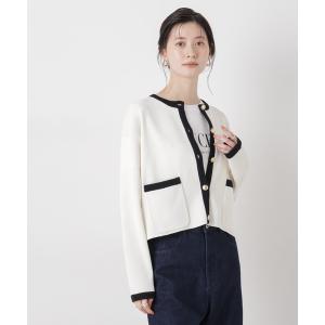 洗濯可バイカラーカーディガン