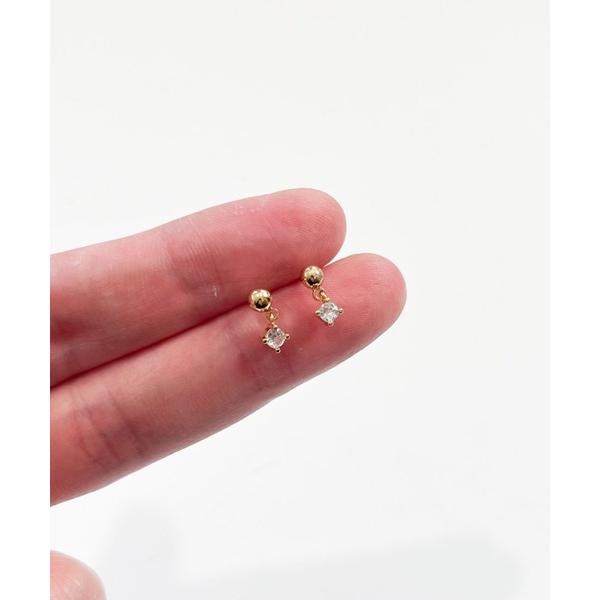 ピアス YU-KA:ワンストーン ドロップミニピアス one stone drop mini pie...