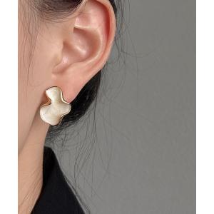 ピアス YU-KA:シェルタッチ ウェーブピアス shell tatting wave pierce レディース｜ZOZOTOWN Yahoo!店
