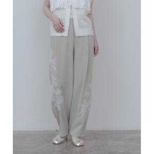 パンツ レースモチーフ コクーンパンツ レディース