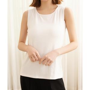 タンクトップ ノースリーブ 脇汗ガード-ブラ紐隠しタンク レディース