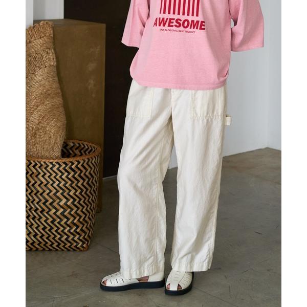 パンツ R4443 スラブコットンリネンペインターパンツ レディース