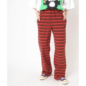 パンツ R4446 マルチボーダーイージーパンツ レディース