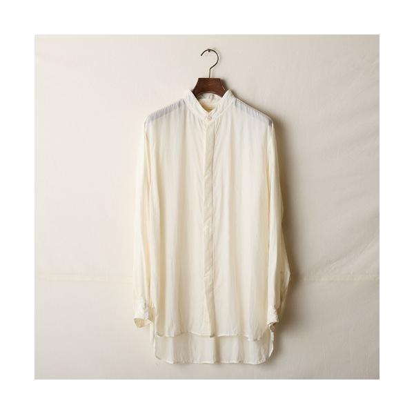 シャツ standing-collar shirt メンズ