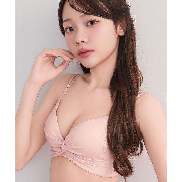 ブラジャー ラメ フロントクロス ノンワイヤー 超盛ブラ(R) 単品ブラジャー